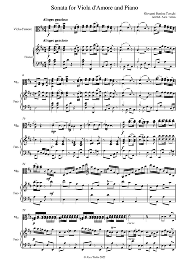Sonata in D Major for Viola d'amore and Piano