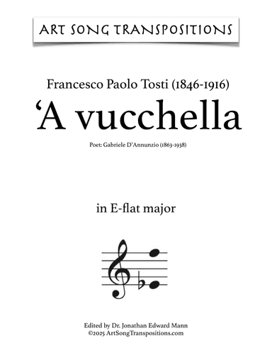 TOSTI: 'A vucchella (transposed to E-flat major)
