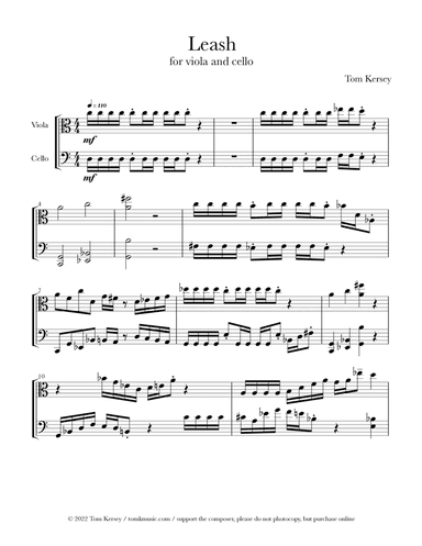 Leash - for viola and cello