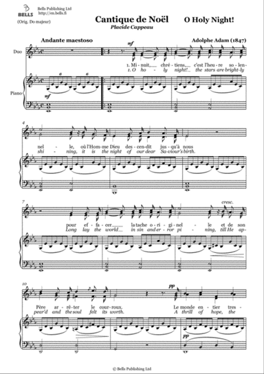 O Holy Night! (Duet) (E-flat Major)
