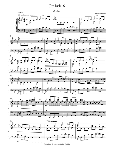 Prelude 6 in G Minor Dorian