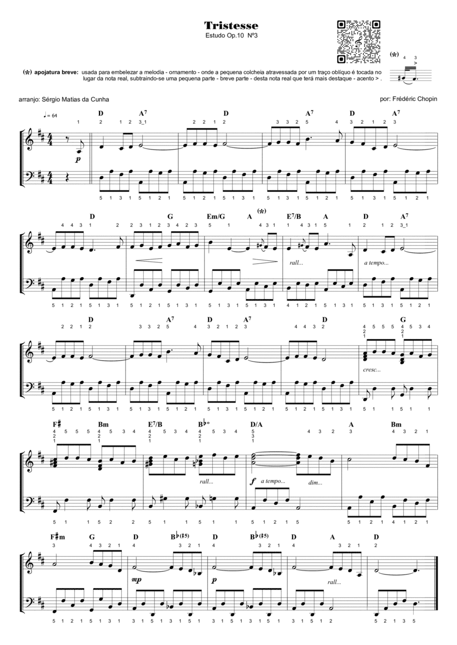 Tristesse - estudo op. 10 nº3