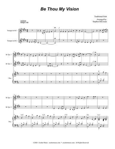Be Thou My Vision (Duet for Bb-Trumpet)