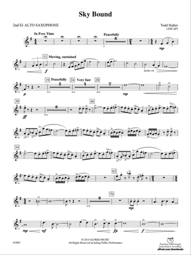 Sky Bound: 2nd E-flat Alto Saxophone