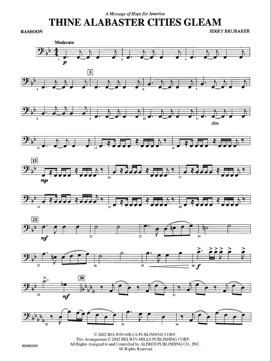 Thine Alabaster Cities Gleam (A Message of Hope for America): Bassoon
