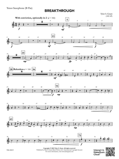 Breakthrough: B-flat Tenor Saxophone
