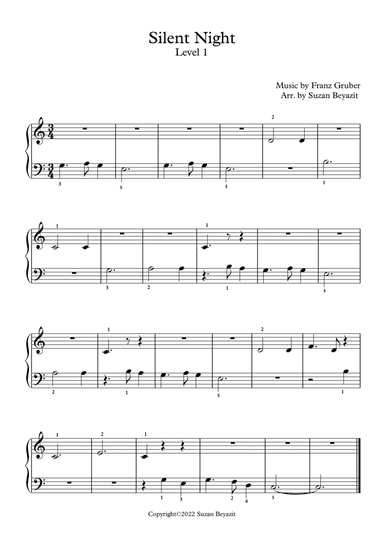 Silent Night (Easy Piano level 1)