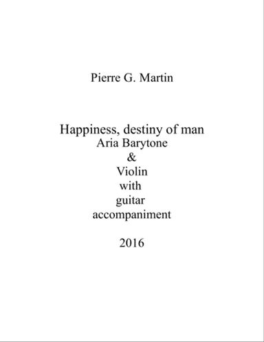 Happiness Destiny of Man (baryton)