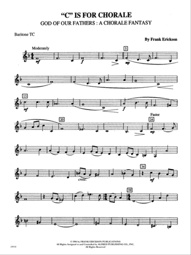 C Is for Chorale (God of Our Fathers: A Chorale Fantasy): Baritone T.C.