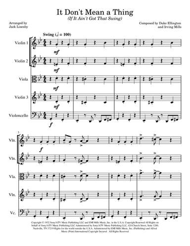 It Don't Mean A Thing (if It Ain't Got That Swing)