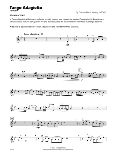 Tango Adagietto (Sound Innovations Soloist, Violin)