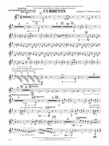 Currents: (wp) 2nd B-flat Trombone T.C.