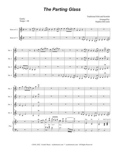 The Parting Glass (French Horn Quartet and Piano)