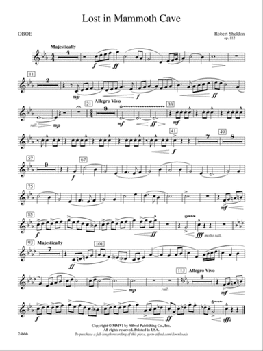 Lost in Mammoth Cave: Oboe