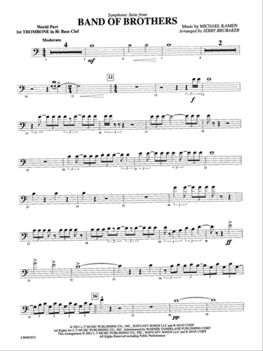 Band of Brothers, Symphonic Suite from: WP 1st B-flat Trombone B.C.