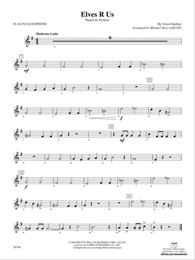Elves R Us (Based on Toyland): E-flat Alto Saxophone