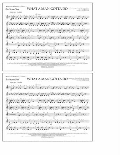 What a Man Gotta Do (arr. Tom Wallace) - Baritone Sax
