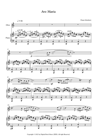 Ave Maria - Franz Schubert (Oboe + Piano)
