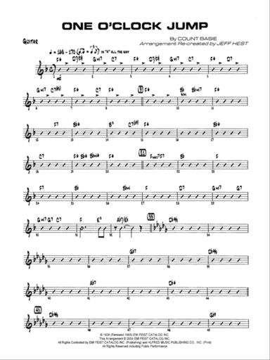 One O'Clock Jump: Guitar