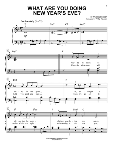 What Are You Doing New Year's Eve? (arr. Phillip Keveren)