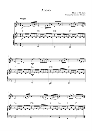 Arioso (for alto saxophone solo and piano accompaniment)