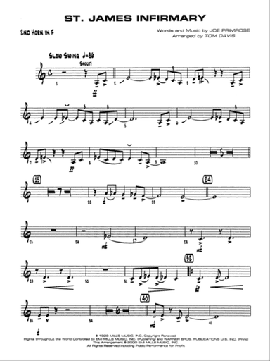 St. James Infirmary: 2nd F Horn
