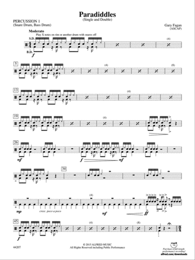 Paradiddles: 1st Percussion
