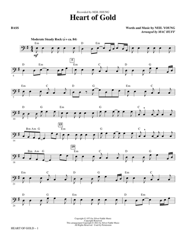 Heart of Gold (arr. Mac Huff) - Bass