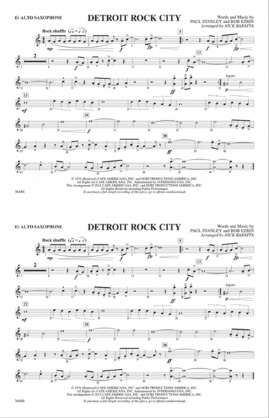 Detroit Rock City: E-flat Alto Saxophone