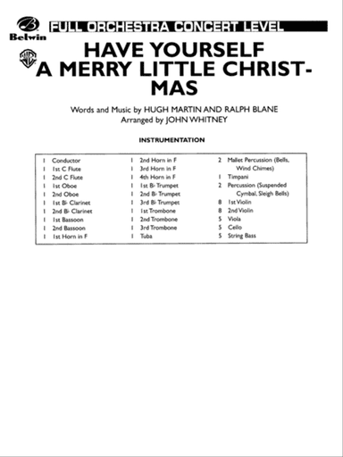 Have Yourself a Merry Little Christmas: Score