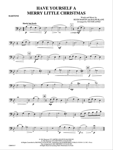 Have Yourself a Merry Little Christmas: Baritone B.C.