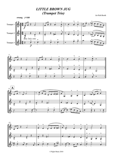 Little Brown Jug (trumpet trio)