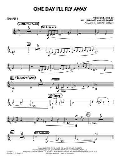 One Day I'll Fly Away (from Moulin Rouge) (arr. Michael Brown) - Trumpet 3