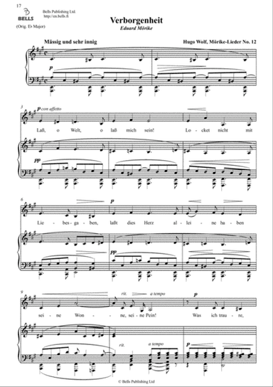 Verborgenheit (A Major)