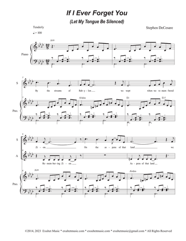 If I Ever Forget You (Let My Tongue Be Silenced) (2-part choir - (SA)