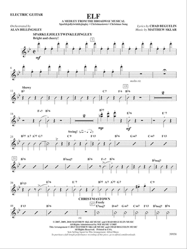 Elf: A Medley from the Broadway Musical: Guitar