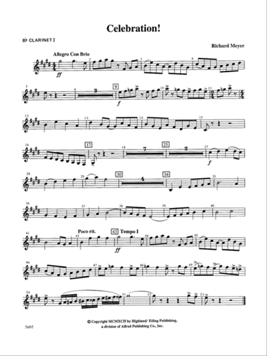 Celebration!: 1st B-flat Clarinet