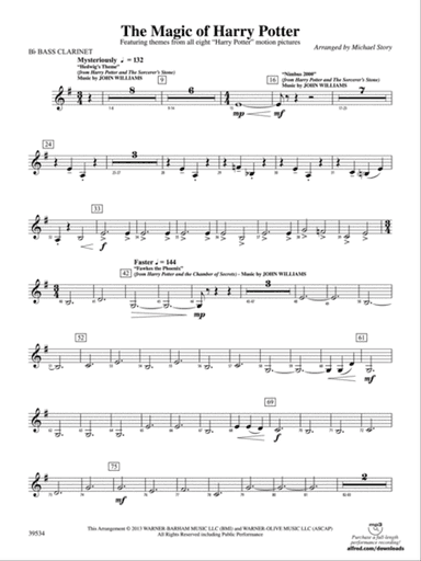 The Magic of Harry Potter: B-flat Bass Clarinet