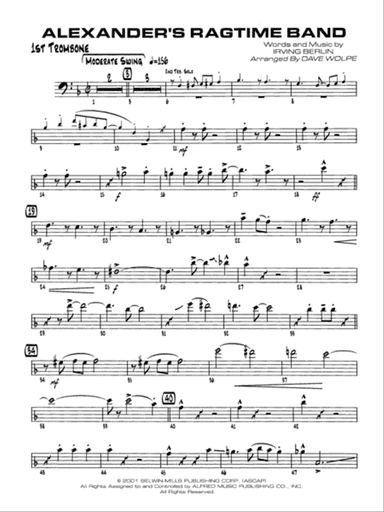 Alexander's Ragtime Band: 1st Trombone