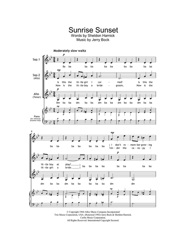 Sunrise, Sunset (from Fiddler On The Roof)
