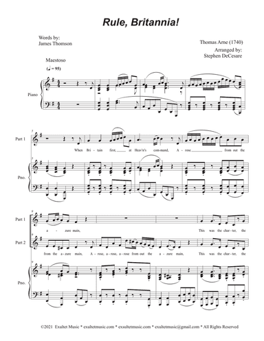 Rule, Britannia! (2-part choir)