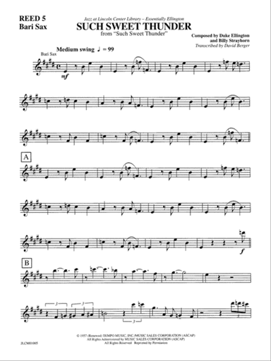 Such Sweet Thunder (from Such Sweet Thunder): E-flat Baritone Saxophone