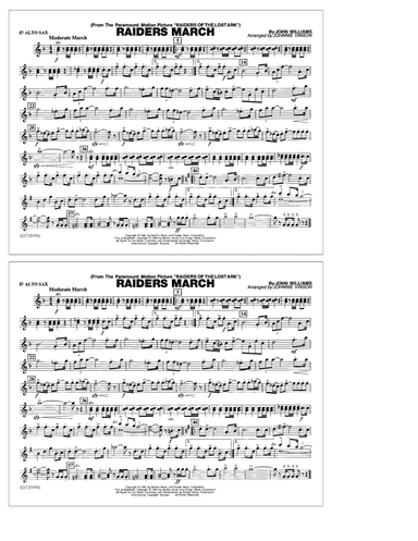 Raiders March (arr. Johnnie Vinson) - Eb Alto Sax