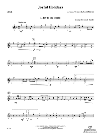 Joyful Holidays: Oboe
