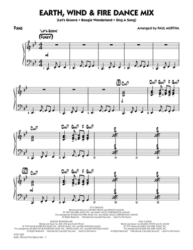 Earth, Wind & Fire Dance Mix - Piano