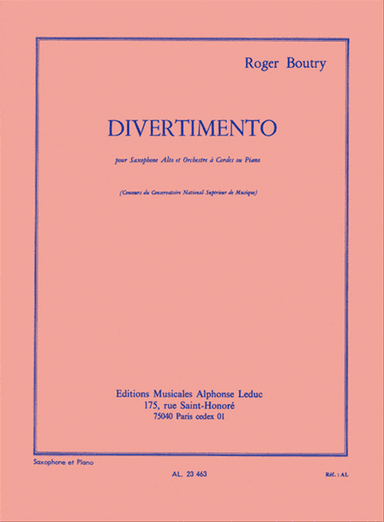 Divertimento (alto Saxophone/piano)