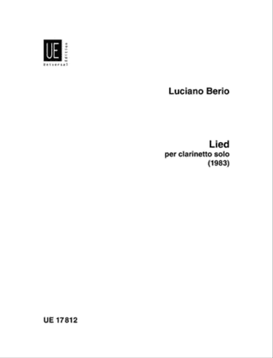 Lied, Solo Clarinet