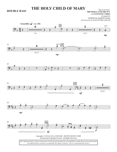 The Holy Child of Mary (Chamber Orchestra) - Double Bass