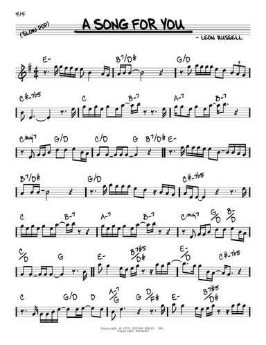 A Song For You