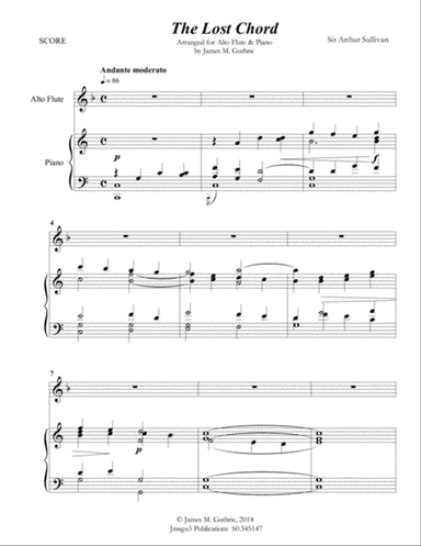 Sullivan: The Lost Chord for Alto Flute & Piano